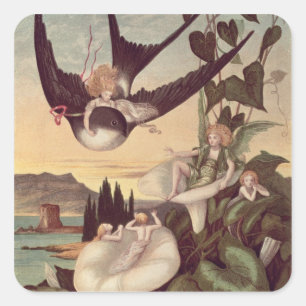 Sticker Carré Illustration de 'Thumbkinetta', par Hans Christian