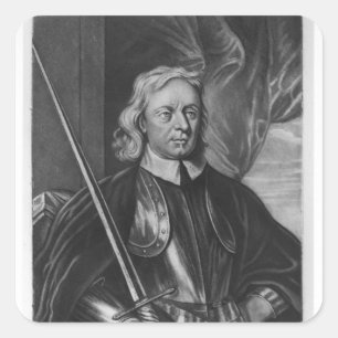 Sticker Carré Illustration d'Oliver Cromwell