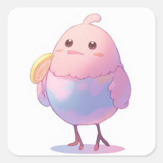 Sticker Carré Illustration Dreamy Pastel