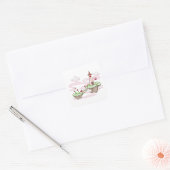 Sticker Carré Illustration du château d'amour flottant Imaginair