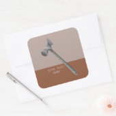 Sticker Carré Illustration du marteau de café (Enveloppe)