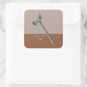 Sticker Carré Illustration du marteau de café (Sac)