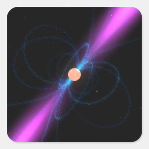 Sticker Carré Illustration d'un pulsar