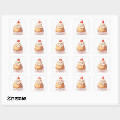Sticker Carré Illustration Pastel joueuse (Feuille)