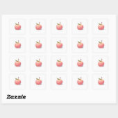 Sticker Carré Illustration Pastel joueuse (Feuille)