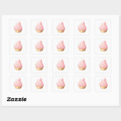Sticker Carré Illustration Pastel joueuse (Feuille)