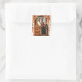 Sticker Carré Illustration représentant un choeur chantant le (Sac)