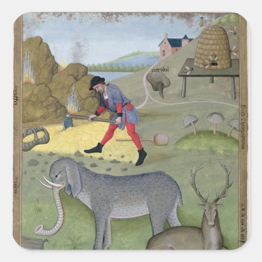 Sticker Carré Illustration tirée du livre "Book of Simple" (Devant)