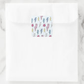 Sticker Carré Illustration vintage sans fil tonnerre (Sac)