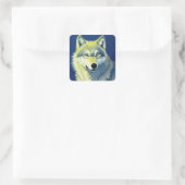 Sticker Carré Illustration Wolf (Sac)
