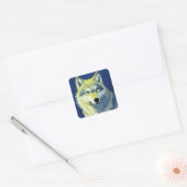 Sticker Carré Illustration Wolf (Enveloppe)