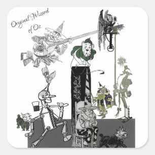 Sticker Carré Illustrations originales de W.W. Denslow pour le M