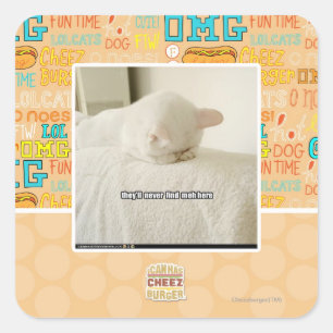 Sticker Carré ils ne me trouveront jamais ici