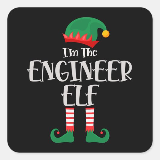 Sticker Carré Im L'Ingénieur Elf Correspondant Noël (Devant)