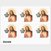 Sticker Carré I'm Telling Dad - Funny Jesus Meme (Feuille)