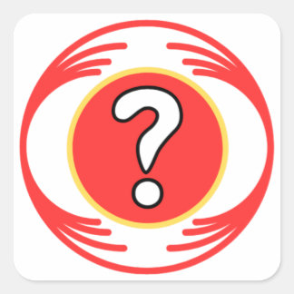 Sticker Carré Image amusante au milieu d'un design amusant