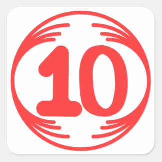 Sticker Carré Image amusante au milieu d'un design amusant