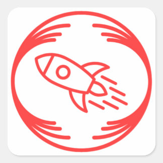 Sticker Carré Image amusante au milieu d'un design amusant