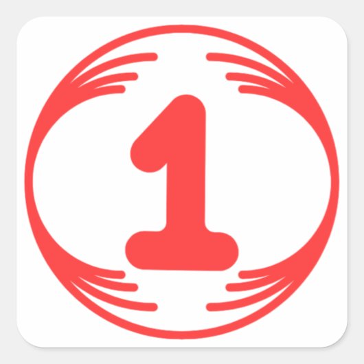 Sticker Carré Image amusante au milieu d'un design amusant (Devant)