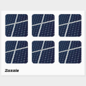 Sticker Carré Image amusante d'un panneau solaire (Feuille)