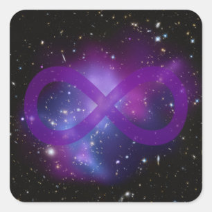 Sticker Carré Image d'espace violet