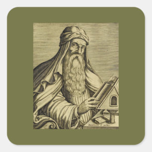 Sticker Carré Image vintage Saint Basil dessinée à la main