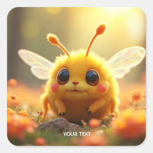 Sticker Carré Imaginaire Bee Bug Sun