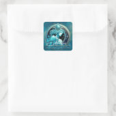 Sticker Carré Imaginaire céleste Aquarius Script Zodiaque éthéri (Sac)