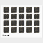 Sticker Carré Imaginaire céleste gothique Gold Ivy Mariage (Feuille)