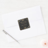 Sticker Carré Imaginaire céleste gothique Gold Ivy Mariage (Enveloppe)