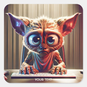 Sticker Carré Imaginaire Creator Ordinateur Clavier