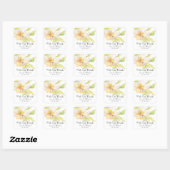 Sticker Carré Imaginaire de printemps aquarelle Mariage floral (Feuille)