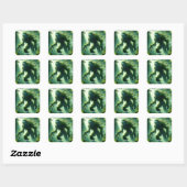 Sticker Carré Imaginaire mignon arbre géant (Feuille)