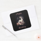 Sticker Carré Imaginaire Unicorn anniversaire (Enveloppe)