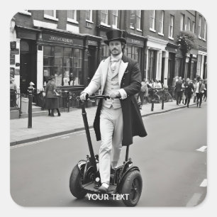 Sticker Carré Imaginaire Victorien mignon conducteur