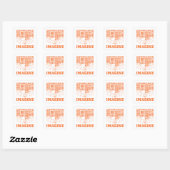 Sticker Carré Imaginez - Conception ASL (Feuille)
