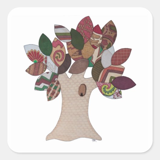 Sticker Carré Imp Tree (Devant)