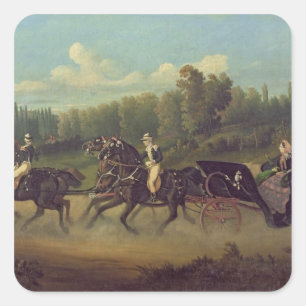 Sticker Carré Impératrice Eugenie et Reine Victoria dans