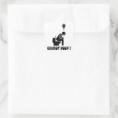 Sticker Carré Impossible de bouffer ! (Sac)