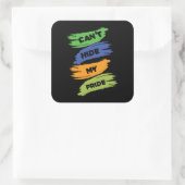 Sticker Carré Impossible de masquer ma fierté | LGBTQ | GAY PRID (Sac)