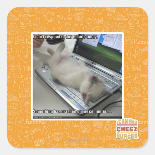 Sticker Carré Impossible de répondre (Devant)