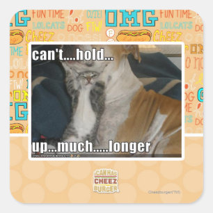 Sticker Carré Impossible de tenir plus longtemps