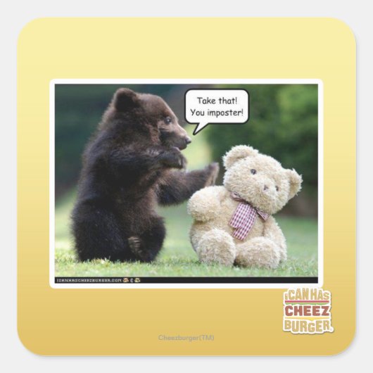 Sticker Carré Imposteur ! (Devant)