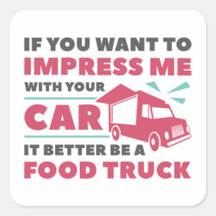 Sticker Carré Impress Food Truck