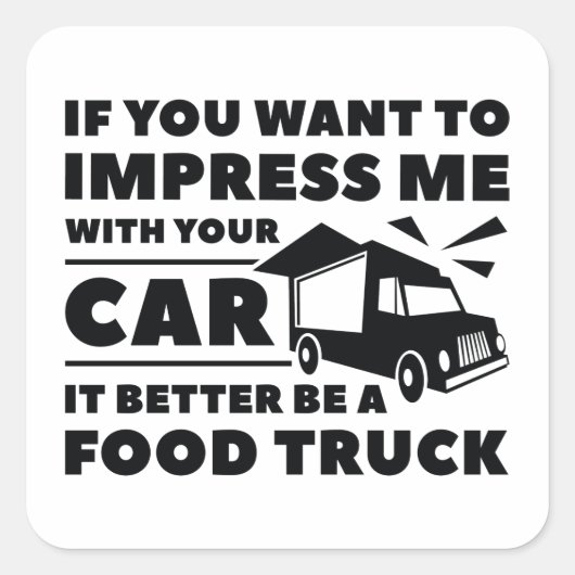 Sticker Carré Impress Food Truck (Devant)