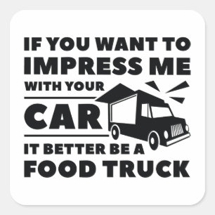 Sticker Carré Impress Food Truck