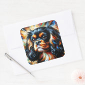 Sticker Carré Impression acrylique Cavalier King Charles Spaniel (Enveloppe)
