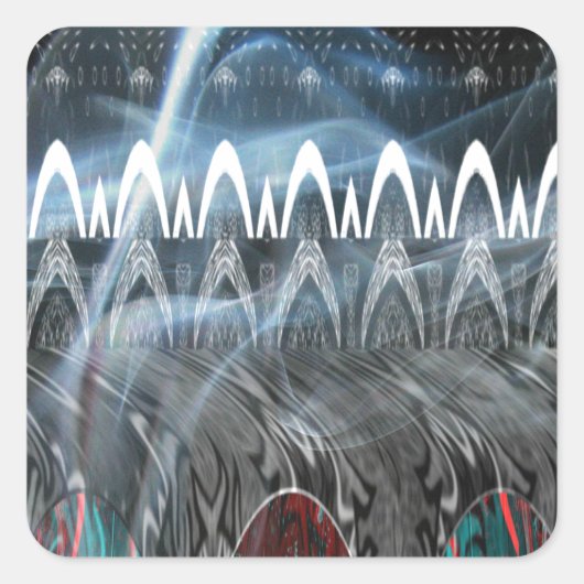 Sticker Carré Impression artistique Abstraite remarquable (Devant)