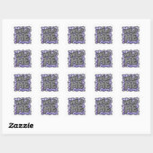 Sticker Carré Impression dalmate violet et blanche (Feuille)