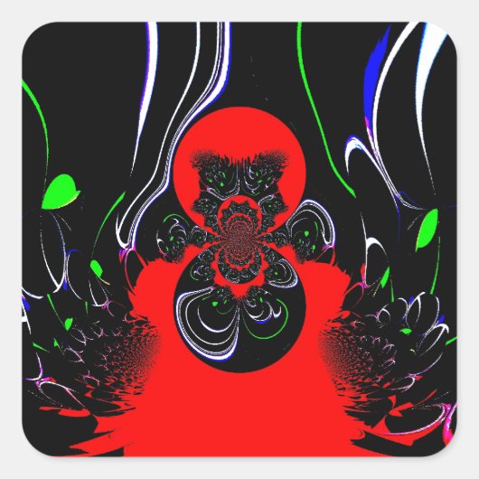 Sticker Carré Impression d'art fluide Kaleidoscope (Devant)